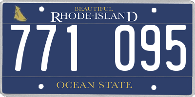 RI license plate 771095