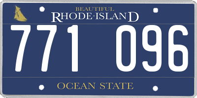 RI license plate 771096