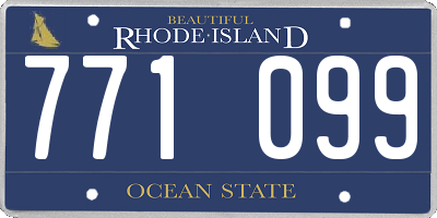 RI license plate 771099
