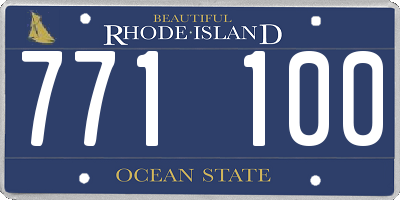 RI license plate 771100