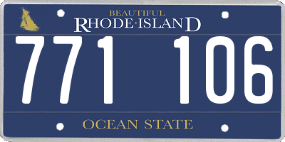 RI license plate 771106