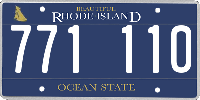 RI license plate 771110