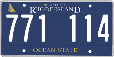 RI license plate 771114
