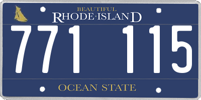 RI license plate 771115