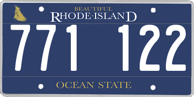 RI license plate 771122