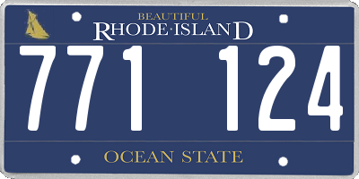 RI license plate 771124