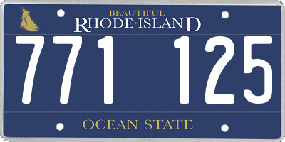 RI license plate 771125