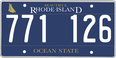 RI license plate 771126