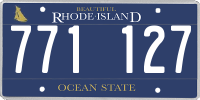 RI license plate 771127
