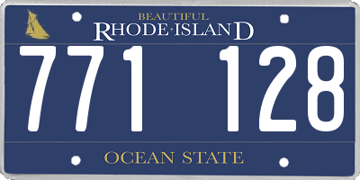 RI license plate 771128