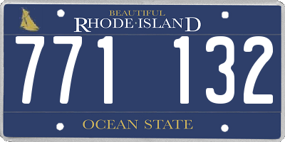 RI license plate 771132