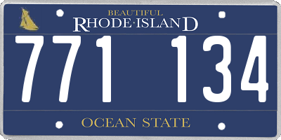 RI license plate 771134
