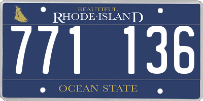 RI license plate 771136