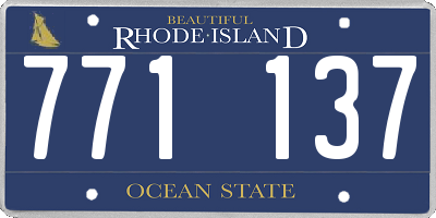 RI license plate 771137