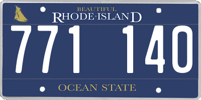 RI license plate 771140