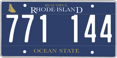 RI license plate 771144