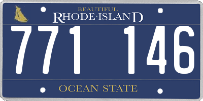 RI license plate 771146