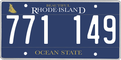 RI license plate 771149