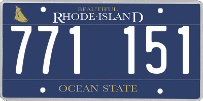 RI license plate 771151