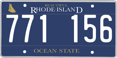 RI license plate 771156