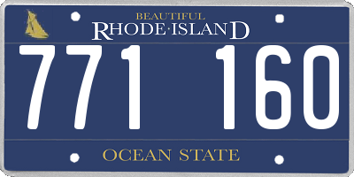 RI license plate 771160