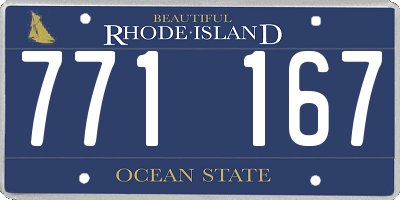 RI license plate 771167