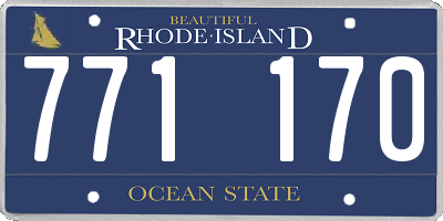 RI license plate 771170
