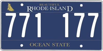 RI license plate 771177