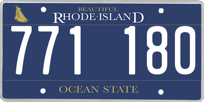 RI license plate 771180