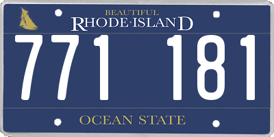 RI license plate 771181