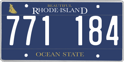 RI license plate 771184