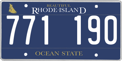 RI license plate 771190
