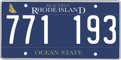 RI license plate 771193