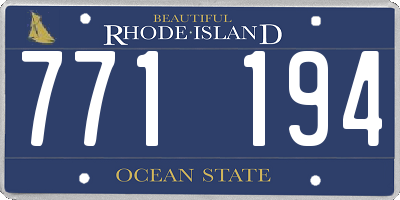 RI license plate 771194
