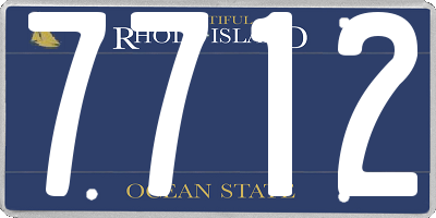 RI license plate 7712