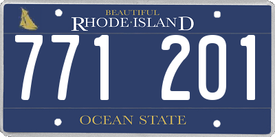 RI license plate 771201