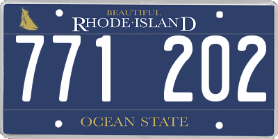 RI license plate 771202