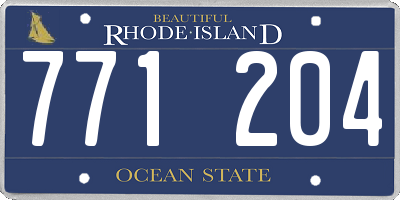 RI license plate 771204