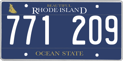 RI license plate 771209