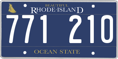 RI license plate 771210