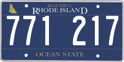 RI license plate 771217