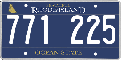 RI license plate 771225