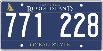 RI license plate 771228