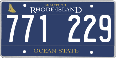 RI license plate 771229