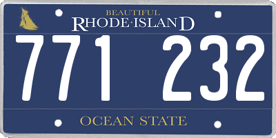 RI license plate 771232