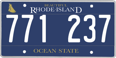 RI license plate 771237