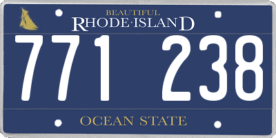 RI license plate 771238