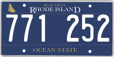 RI license plate 771252