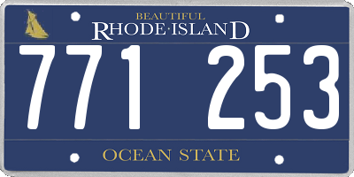 RI license plate 771253