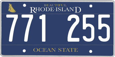 RI license plate 771255